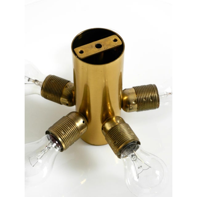 Large Gela 55 Brass Opal Glass Round Ceiling Lamp from Florian Schulz, 1970s For Sale - Image 10 of 14