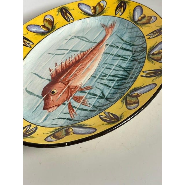 Ceramic Dish with Fish Decoration, France, 1960s For Sale - Image 10 of 16