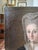 Black Antique 18th Century Oil Painting Portrait of a Lady in Pearl Earrings For Sale - Image 8 of 12