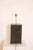 Large black lacquered wooden table lamp with a large black shade, and gold-colored interior, and a metal base\. height: 83...