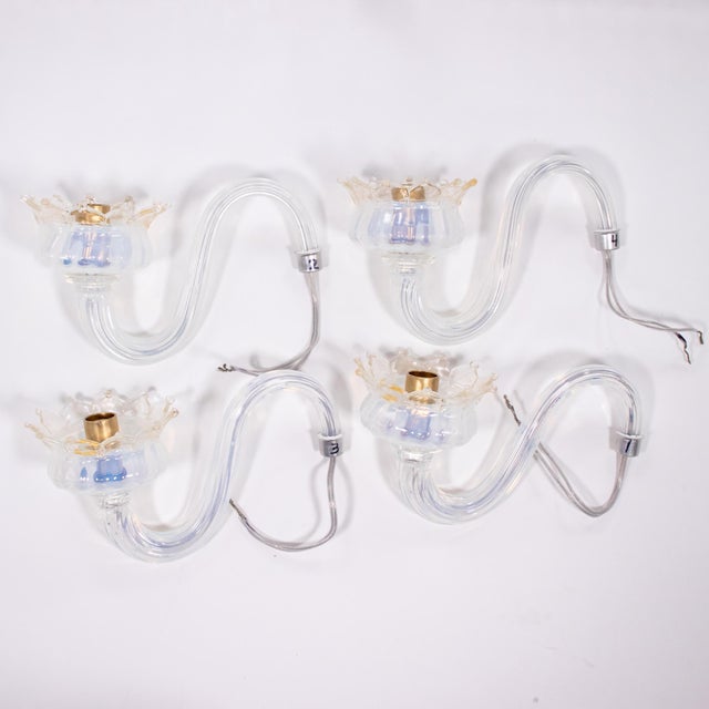 Vintage La Murrina Ca’ Rezzonico–Style Gold‑Infused Opaline Murano Chandelier For Sale - Image 11 of 18