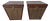 Baker Milling Road Campaign-Style Rattan & Leather Trunk Side Tables — A Pair For Sale