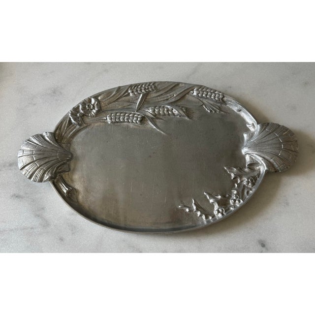 Traditional Vintage Arthur Court Cast Aluminum Oval Platter For Sale - Image 3 of 9
