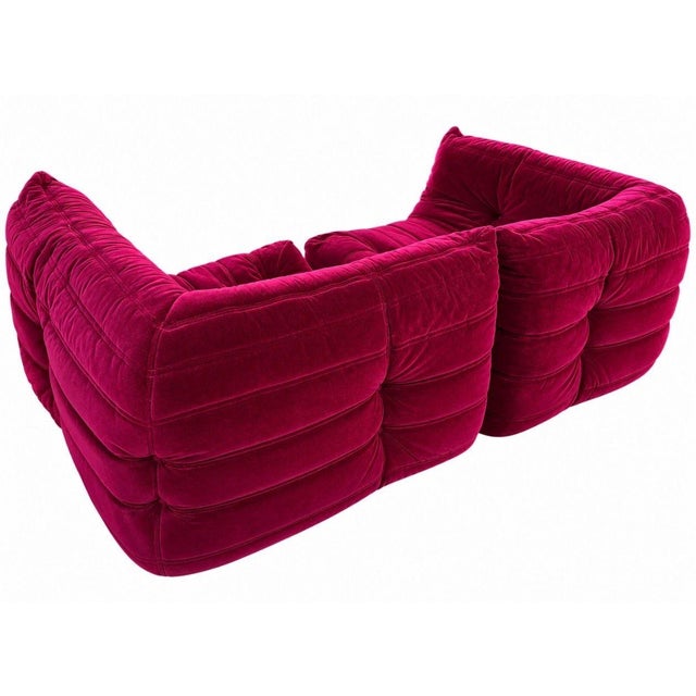 Michel Ducaroy for Ligne Roset “Togo” Sofa & Ottoman, France 1973 For Sale - Image 9 of 11
