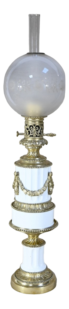 Napoleon III Ceramic Oil Table Lamp, 19th Century