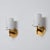Italian Brass Wall Sconces with Cylindrical Opaline Glass Shades, 1950s, Set of 2 For Sale - Image 9 of 9