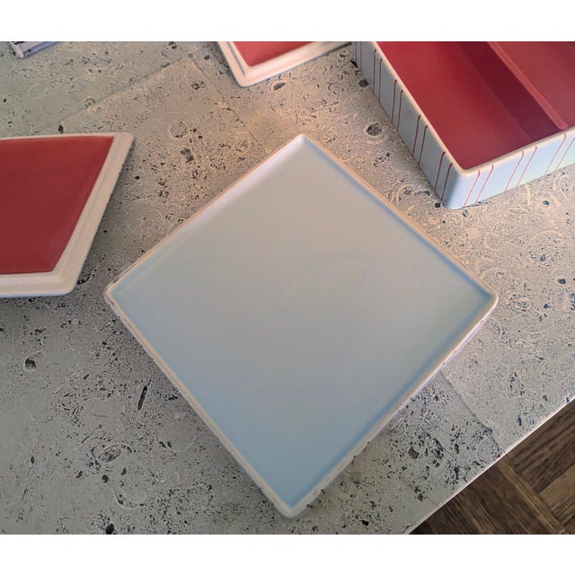 Anthropologie 1990s Pair of Pleasant to the Touch Anthropologie Ceramic Boxes For Sale - Image 4 of 4