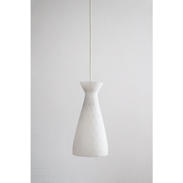 White Large Ibiza Diabolo Pendant Lamp by Aloys Gangkofner for Peill & Putzler, 1960s For Sale - Image 8 of 8