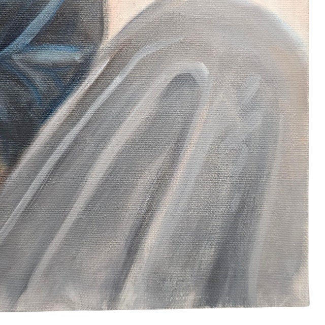 Post Modern 1985 American New Wave Portrait Painting 24" For Sale In San Francisco - Image 6 of 12