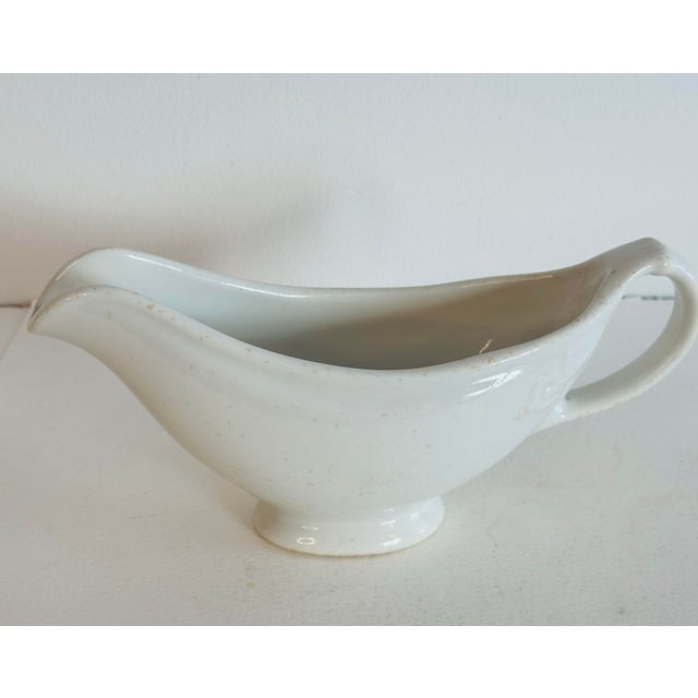 Vintage 1940s Restaurant Ware Shenango White Sauce Boat For Sale In Boston - Image 6 of 6