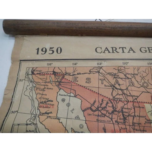 Mexican Republic Map, 1950s For Sale - Image 4 of 12