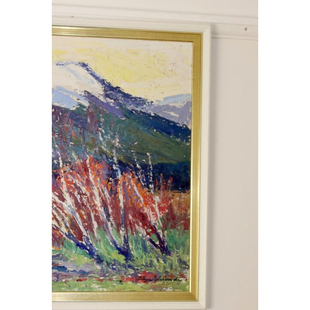 Birger Welander, Mountain Landscape, Oil on Board, Mid-20th Century For Sale - Image 7 of 11