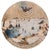 Vintage Round Folk Art Hand Painted Winter Landscape, Germany, 1950 For Sale - Image 10 of 10