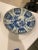 Blue 1960s Blue and White Floral Chinoiserie Bowl Large For Sale - Image 8 of 10