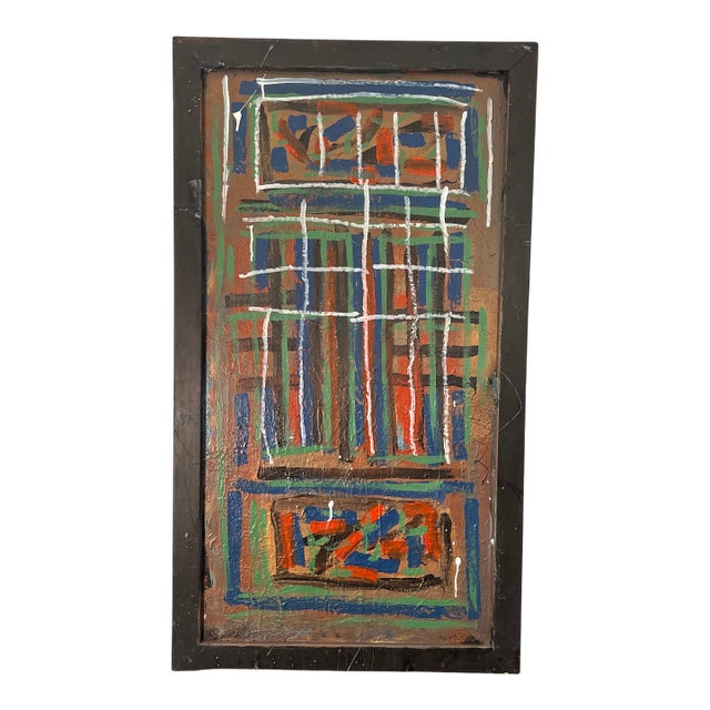 After Purvis Young by John Frates, Mid Century Modern Abstract For Sale