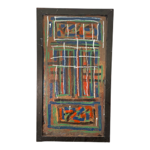 After Purvis Young by John Frates, Mid Century Modern Abstract