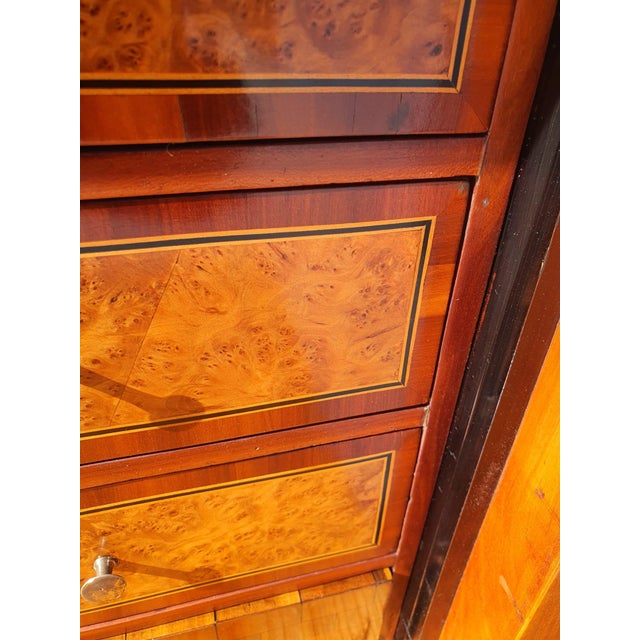Early 19th Century Biedermeier Secretary Desk in Cherrywood, Dresden, 1830 For Sale - Image 5 of 18