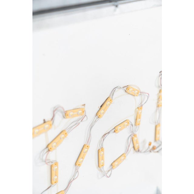 Black Painted LED Signs with Acrylic Glass Lettering, 2000s, Set of 2 For Sale - Image 15 of 16