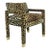 Leopard Parsons Chair With Brass Sabots For Sale