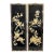 Pair of Large Vintage Chinese Black Lacquer Mother-of-Pearl Bird & Floral Wall Panels For Sale