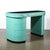 Donald Deskey Art Deco Robin's Egg Blue Lacquer & Brushed Aluminum Desk by Donald Deskey For Sale - Image 4 of 9