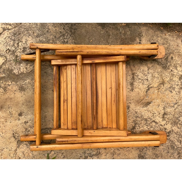Wood Mid Century Child’s Wood Folding Chair For Sale - Image 7 of 9