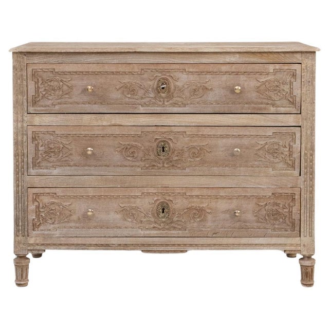 19th Century French Gustavian Oak Chest of Drawers For Sale - Image 15 of 18