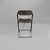 Italian Modern Folding Chair in Brown Leather and Metal, 1980s For Sale - Image 4 of 18