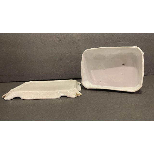 Antique Cheese Dish Porcelain With Lid Chairish