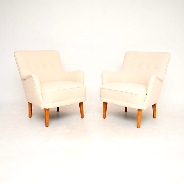 Brown Vintage Swedish Lounge Chairs, 1950s, Set of 2 For Sale - Image 8 of 8