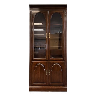 Ethan Allen Georgian Court Cherry Display Cabinet For Sale