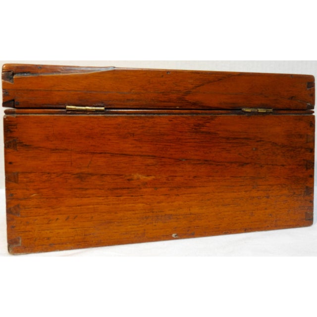 19th Century Walnut, Cherry and Oak Letter Box For Sale - Image 4 of 11