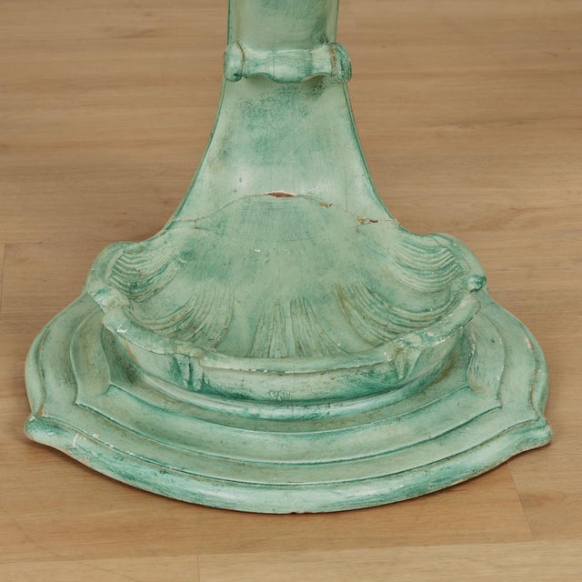 Pair of Italian Art Deco Marble Top Stands With Seashell Bases For Sale - Image 9 of 18