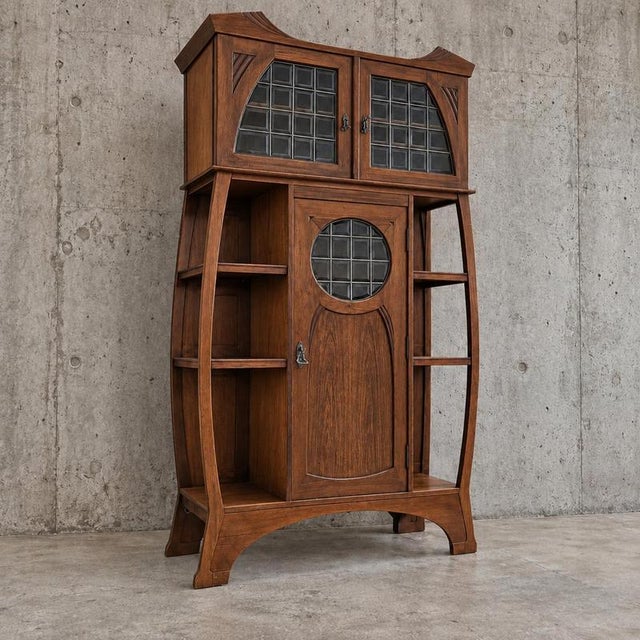 Vintage Art Nouveau Oak Sideboard, 1960s For Sale - Image 4 of 7