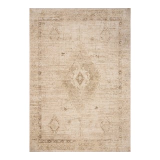Chris Loves Julia x Loloi Palma Natural / Smoke 11'-6" x 15'-7" Area Rug For Sale