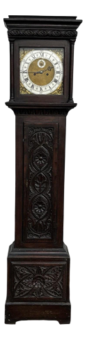 Longcase Clock in Carved Oak