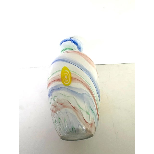 Murano Swirl Glass Vase For Sale - Image 4 of 5