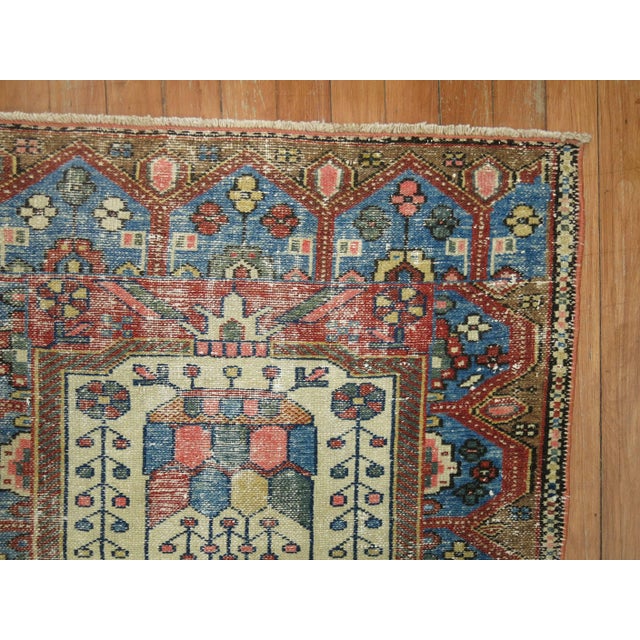 Early 20th Century Early 20th Century Shabby Chic Persian Malayer Tiny Rug - 2'6" x 3'9" For Sale - Image 5 of 6