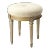 Bernadette Upholstered 18"W Vanity Stool, Silver For Sale