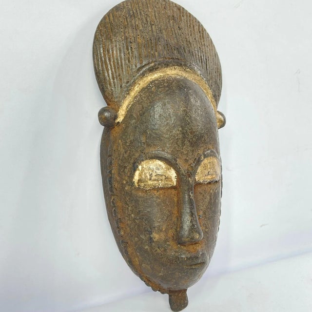 African Early 20th Century Yaure Baule Portrait Mask Cote d'Ivoire For Sale - Image 3 of 6