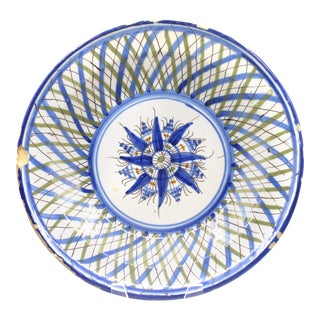 Antique Spanish Ceramic Plate For Sale