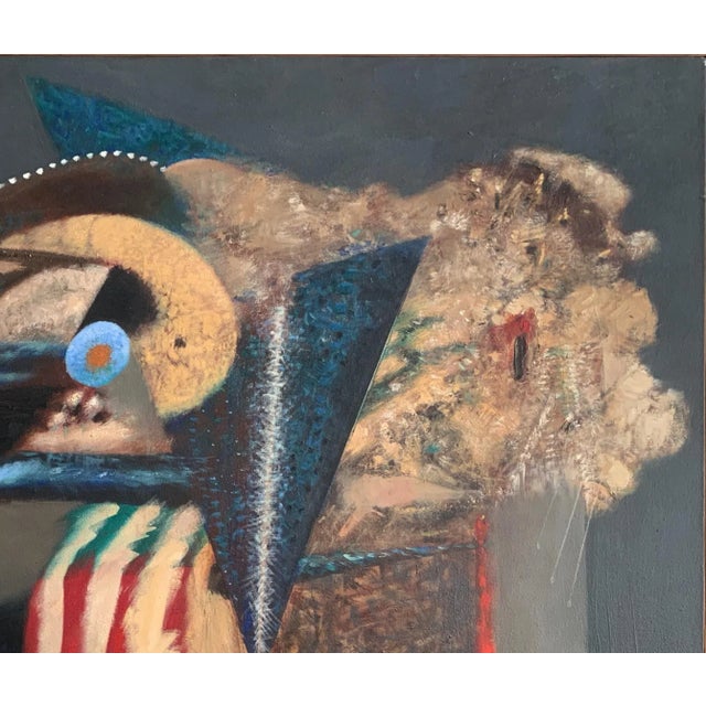 Abstract 1994 "Nightmare at Baskin Robbins Ii" San Francisco Renowned Illustrator Abstract Oil Painting For Sale - Image 3 of 8