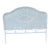 Vintage White Wicker Headboard Coastal Beach Cottagecore Style For Sale