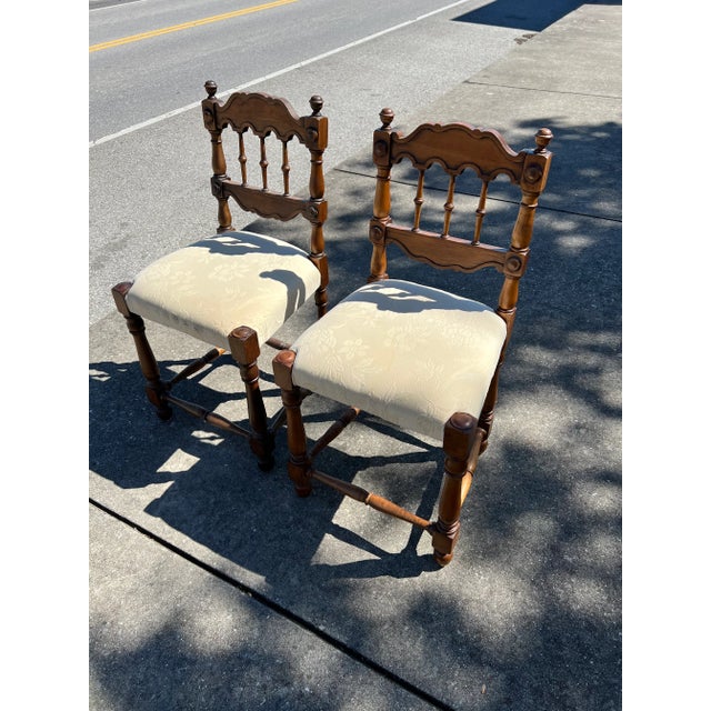 Wood Late 18th Century Florentine Style Chairs - Set of 2 For Sale - Image 7 of 7