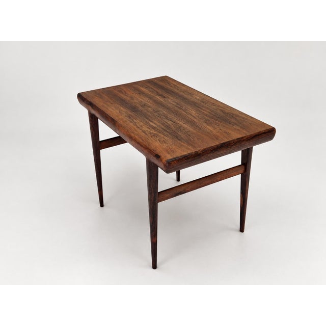 Brown Side Table in Rosewood by Johannes Andersen for CFC Silkeborg, Denmark, 1960s For Sale - Image 8 of 18