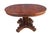 Antique Victorian extendable round to oval breakfast / entry / dining table. Made of mahogany featuring inlaid top...