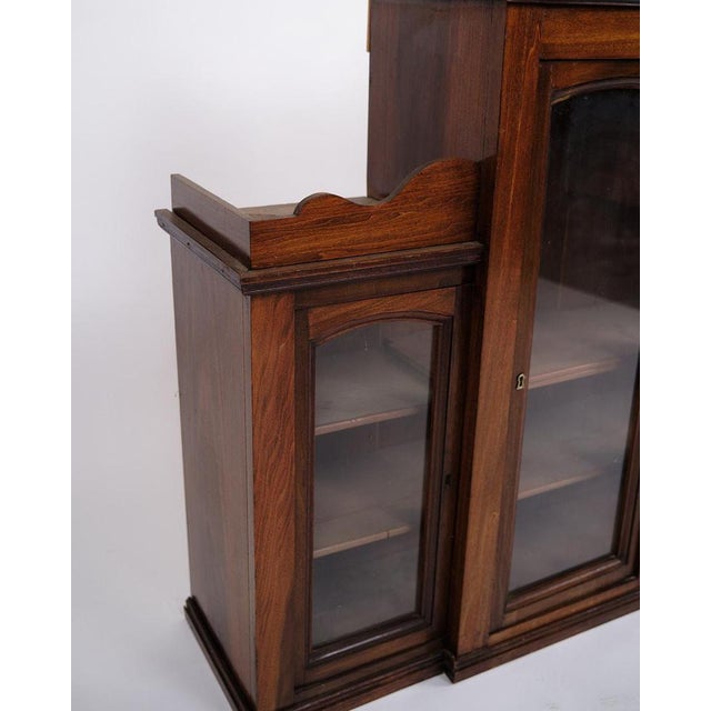 Wall-Hung Display Cabinet in Hand Polished Mahogany, 1890s For Sale - Image 3 of 9