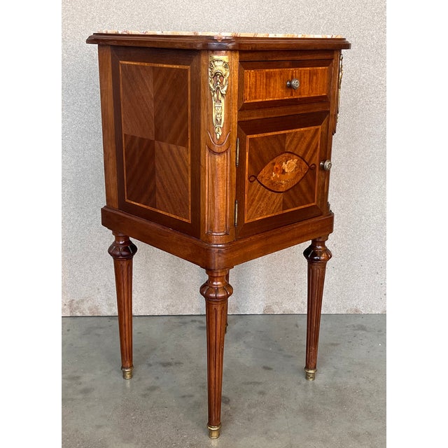 Late 19th Century 19th Century French Louis XVI Guillaume Grohé Style Bedside Cabinet For Sale - Image 5 of 13