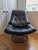 Mid-Century Modern Vintage 1980s Stressless Recliner & Ottoman For Sale - Image 3 of 7