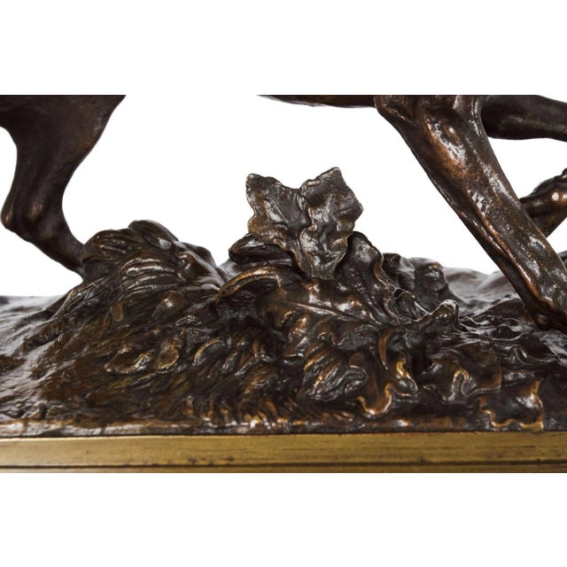 French Antique Bronze Sculpture of Pointer Dog by Pierre-Jules Mêne Circa 1880 For Sale - Image 9 of 12